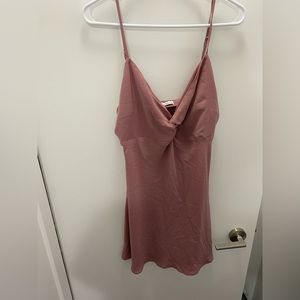 Ambercrombie pink mini dress with twist front detail